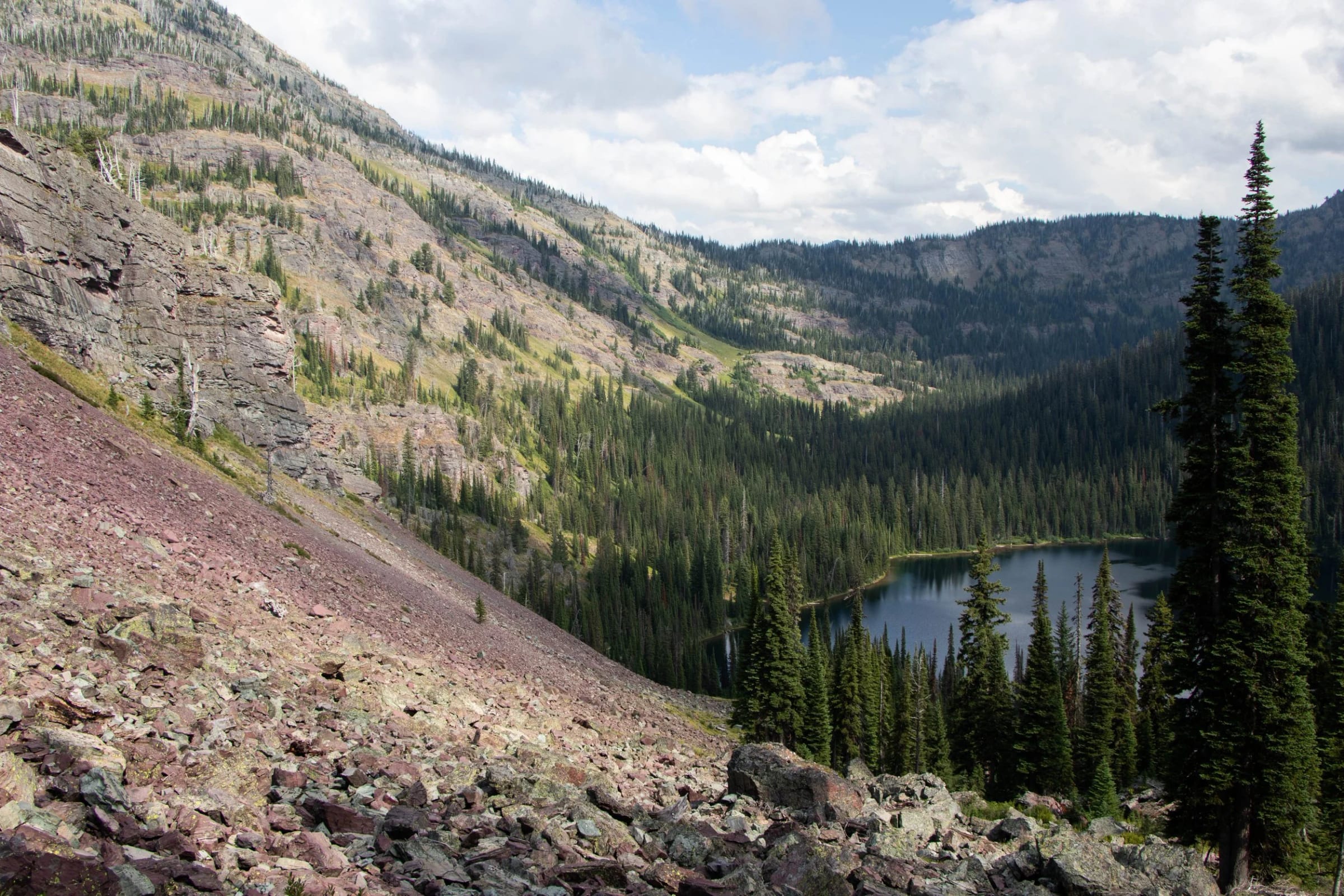Upper Holland Lake below the Swan Range