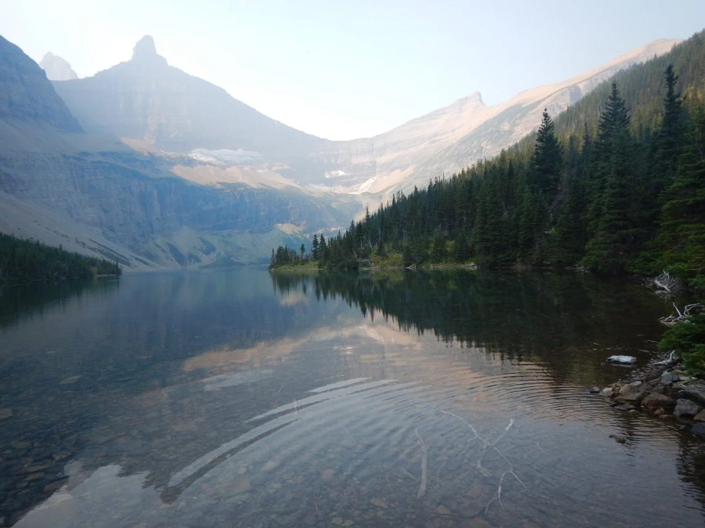 A quiet lake in the Flathead National Forest
