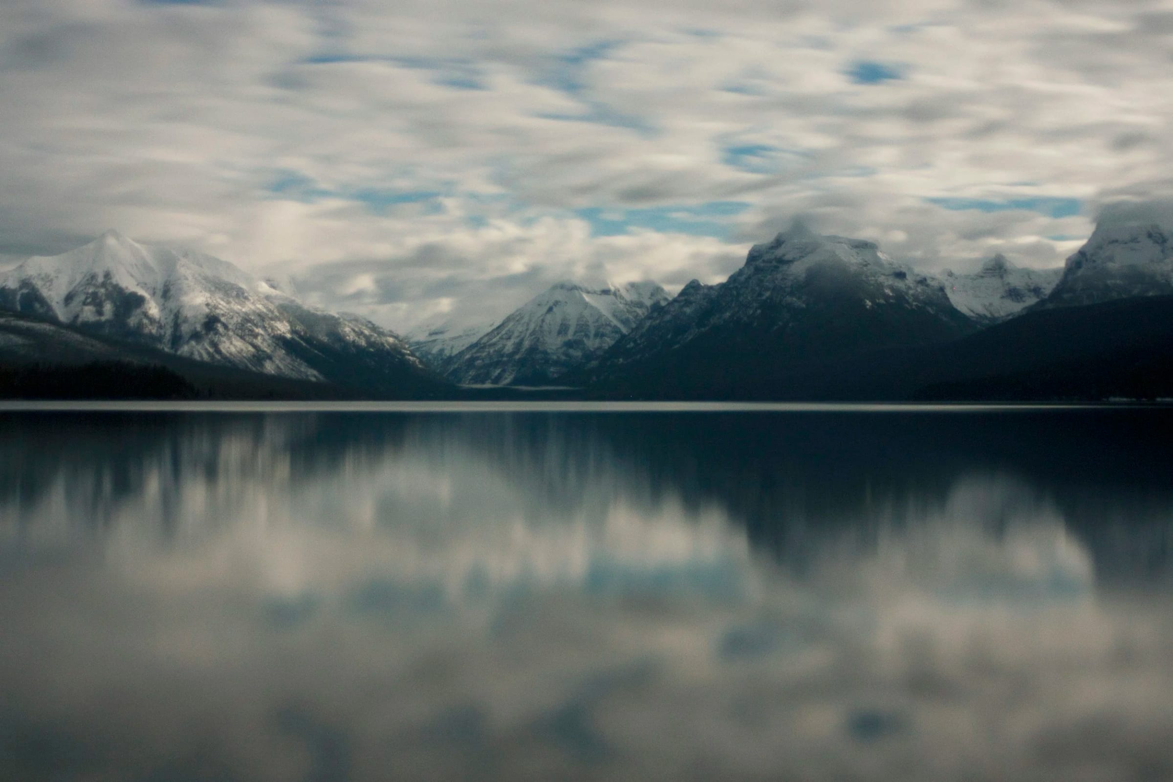 Lake McDonald with its colored stones under clear water